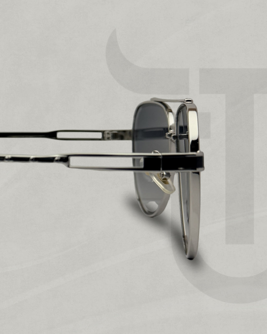 Silver Panther Aviator Sunglasses