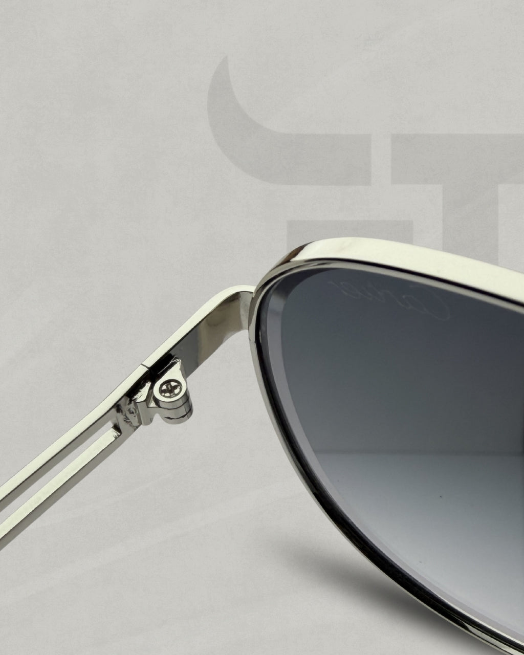 Silver Panther Aviator Sunglasses