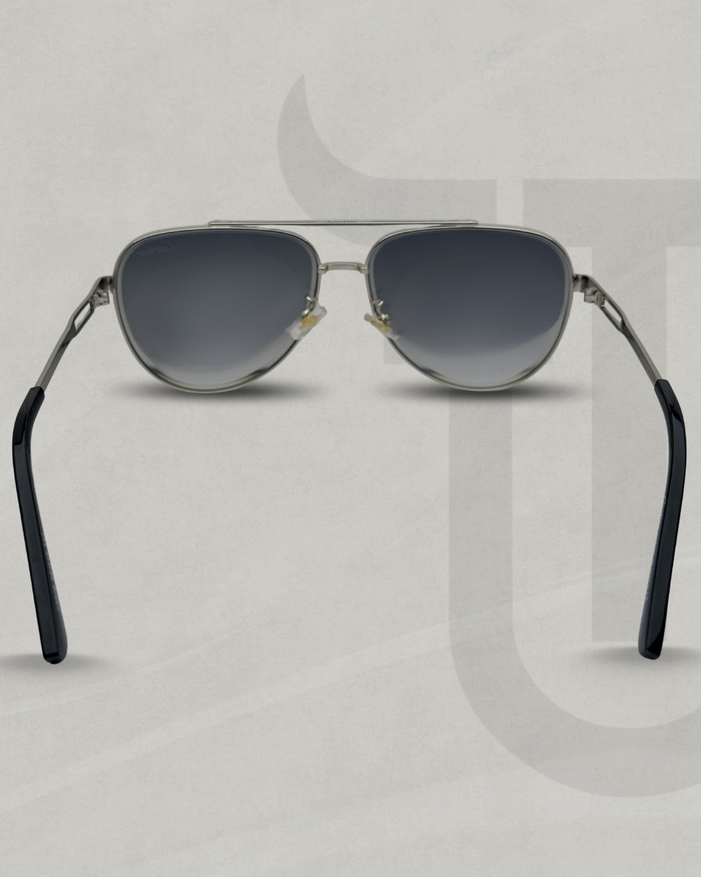 Silver Panther Aviator Sunglasses