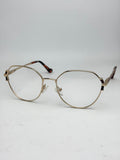 Golden Elegance Round Optical Glasses