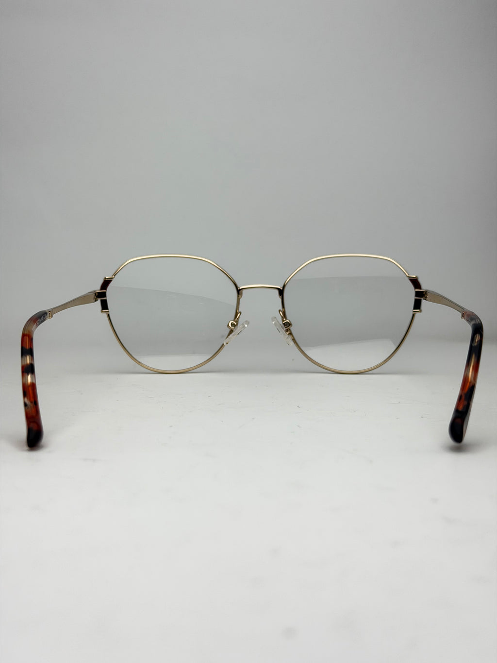 Golden Elegance Round Optical Glasses