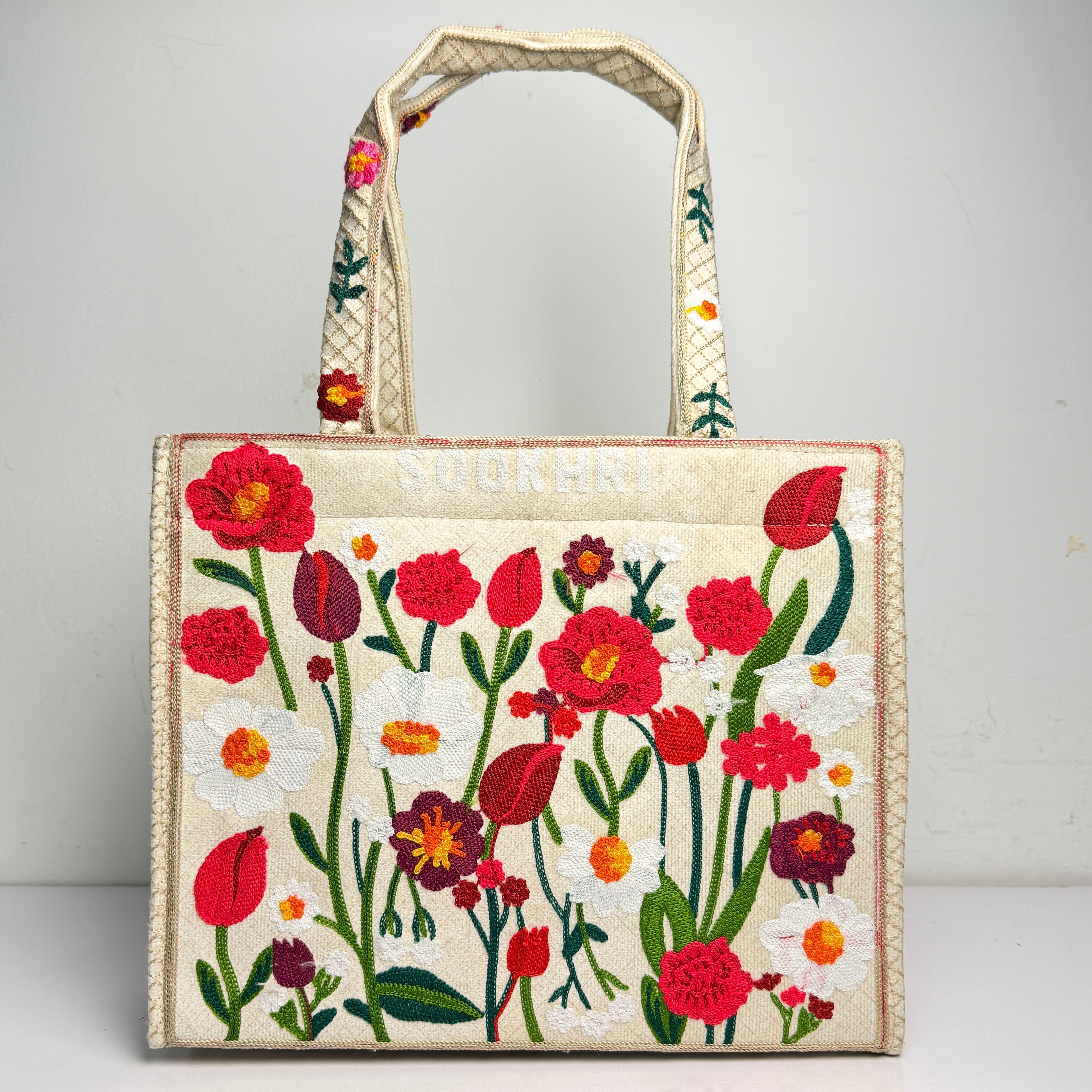 Sookhri Heritage Embroidered Tote Bag (Free Clutch)