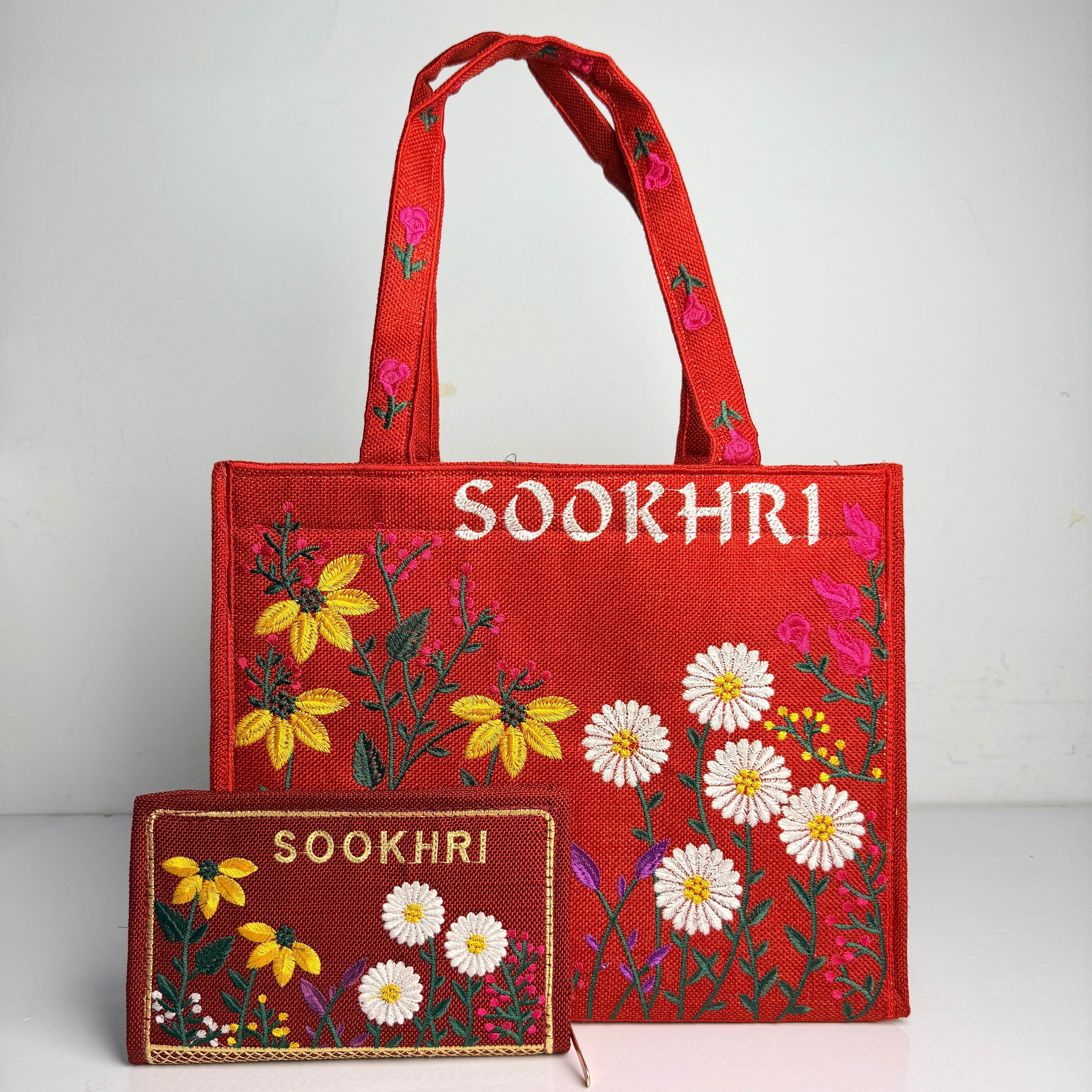 Sookhri Heritage Embroidered Tote Bag (Free Clutch)