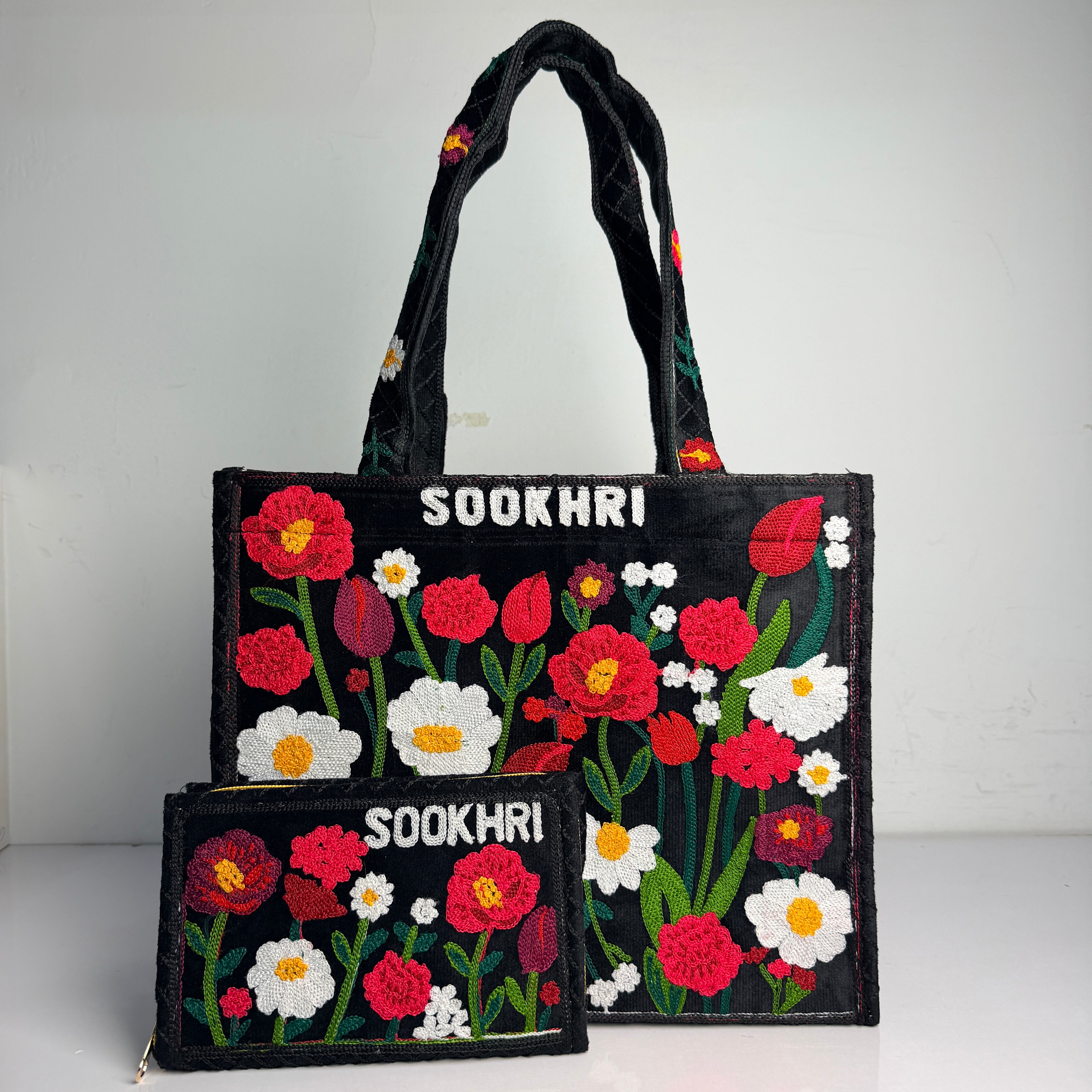 Sookhri Heritage Embroidered Tote Bag (Free Clutch)