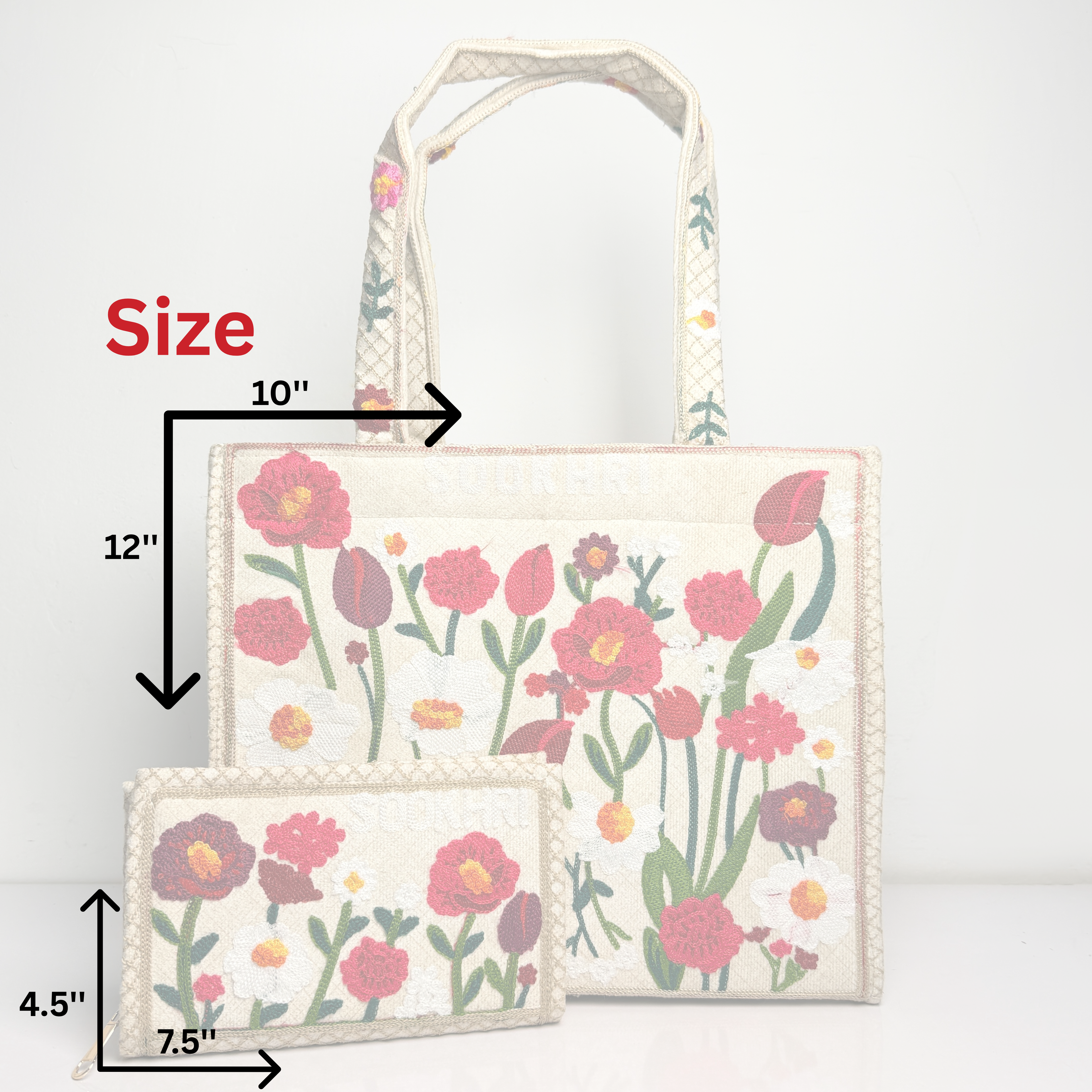 Sookhri Heritage Embroidered Tote Bag (Free Clutch)